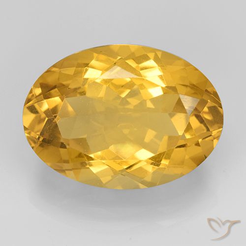 11.22ct Natural Dorado medio Citrino, Ovalada, VVS