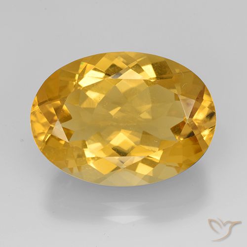 10.57ct Natural Dorado medio Citrino, Ovalada, VVS-VS
