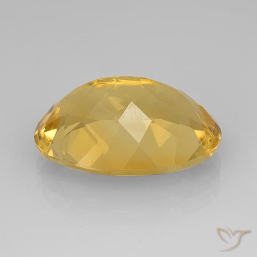 Citrino Dorado medio natural de 10.57 ct, Ovalada, VVS-VS