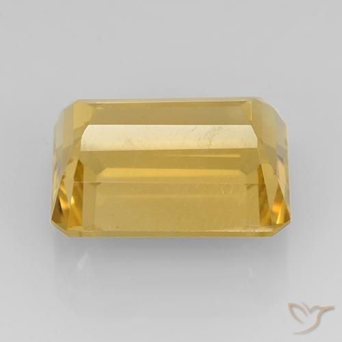 Citrino Dorado medio natural de 8.50 ct, Corte Octágono / Esmeralda, VVS