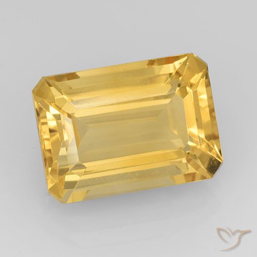 7.67ct Natural Oro Citrino, corte esmeralda, VVS