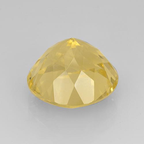 Citrino Dorado amarillo natural de 8.05 ct, Corte Redondo, VVS