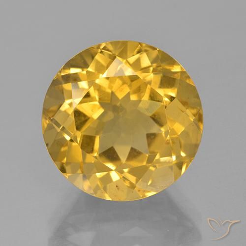 8.02ct Natural Dorado claro Citrino, Redondo, VVS-VS