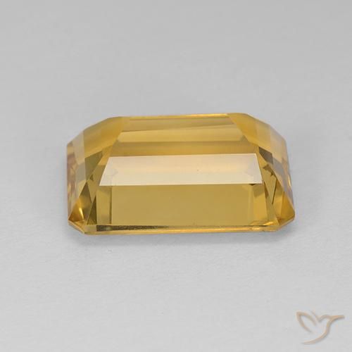 Citrino Dorado medio natural de 7.28 ct, Corte Octágono / Esmeralda, VVS