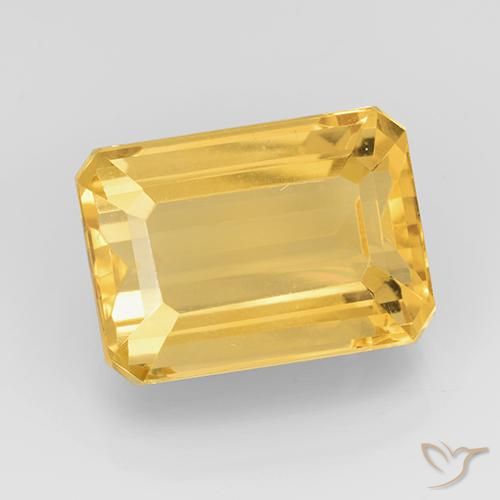 8.25ct Natural Dorado claro Citrino, corte esmeralda, VVS
