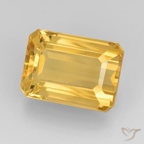 Citrino Dorado claro natural de 8.25 ct, Corte Octágono / Esmeralda, VVS