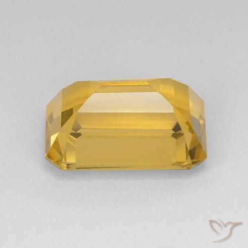 Citrino Dorado medio natural de 7.73 ct, Corte Octágono / Esmeralda, VVS