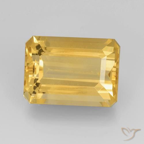 7.89ct Natural Oro Citrino, corte esmeralda, VVS