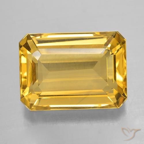 7.25ct Natural Dorado claro Citrino, corte esmeralda, VVS-VS