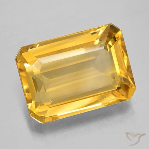 Citrino Dorado claro natural de 7.25 ct, Corte Octágono / Esmeralda, VVS-VS