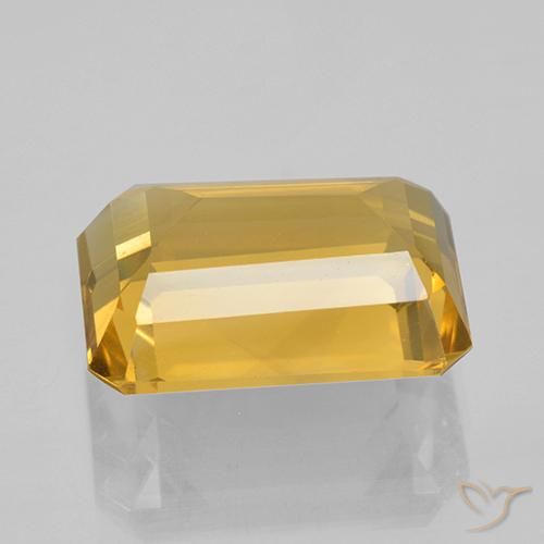 Citrino Dorado claro natural de 7.25 ct, Corte Octágono / Esmeralda, VVS-VS