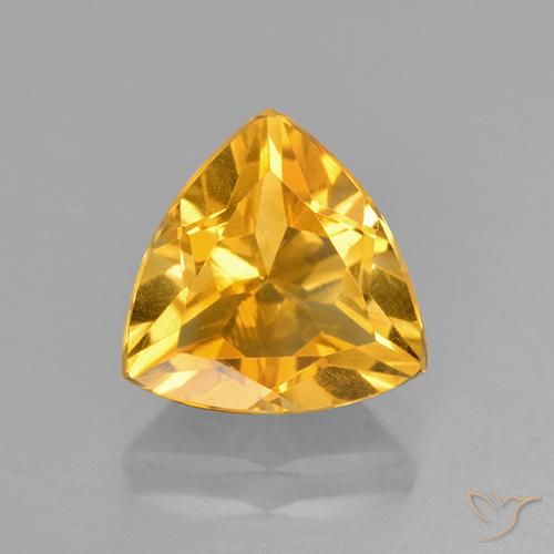 2.18ct Natural Dorado oscuro Citrino, Trillón, VVS