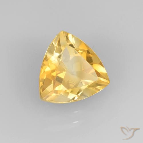 Citrino Dorado medio natural de 2.28 ct, Trillón, VVS-VS