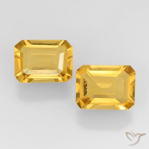2.58ctw Natural Dorado Citrino, corte esmeralda, VVS-VS