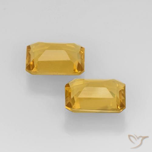 Gemas de Citrino Dorado natural de 2.58 ct, Corte Octágono / Esmeralda, VVS-VS