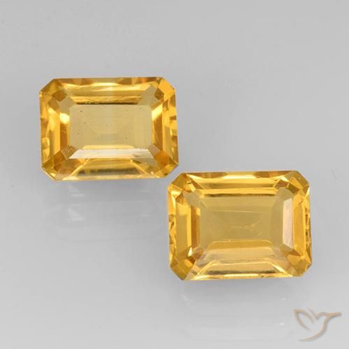 3.32ctw Natural Dorado claro Citrino, corte esmeralda, VVS-VS