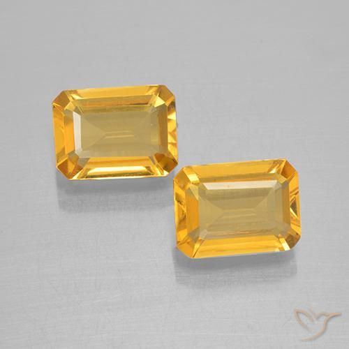 2.54ctw Natural Dorado oscuro Citrino, corte esmeralda, VVS-VS