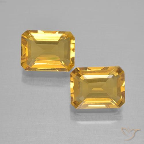 2.80ctw Natural Dorado Citrino, corte esmeralda, VVS-VS