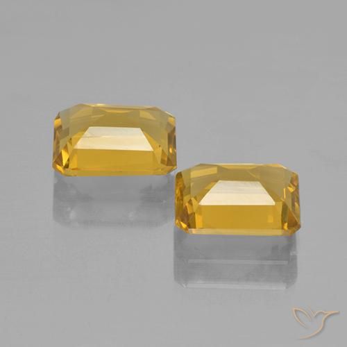 Gemas de Citrino Dorado natural de 2.80 ct, Corte Octágono / Esmeralda, VVS-VS