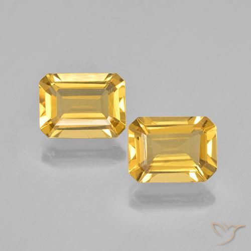 2.72ctw Natural Dorado claro Citrino, corte esmeralda, VVS-VS