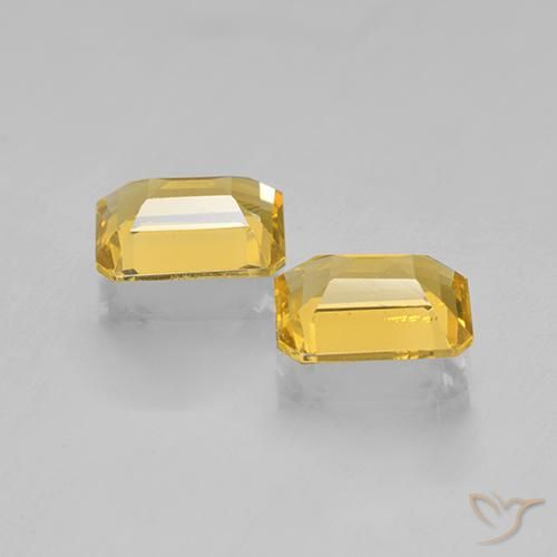 Gemas de Citrino Dorado claro natural de 2.72 ct, Corte Octágono / Esmeralda, VVS-VS