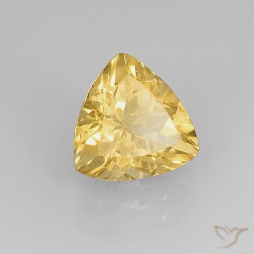 Citrino Dorado medio natural de 2.33 ct, Trillón, VVS-VS