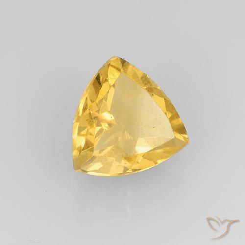 Citrino Dorado medio natural de 1.95 ct, Trillón, VVS-VS