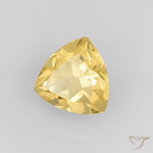Citrino Dorado medio natural de 2.26 ct, Trillón, VVS-VS