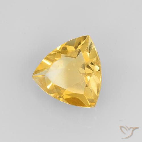 Citrino Dorado claro natural de 1.89 ct, Trillón, VVS-VS