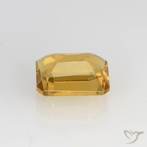 Citrino Dorado medio natural de 1.63 ct, Corte Octágono / Esmeralda, VVS-VS