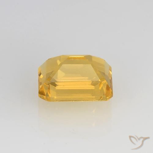 Citrino Naranja dorado natural de 1.61 ct, Corte Octágono / Esmeralda, VVS-VS