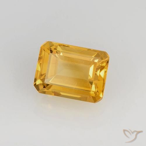 Citrino Dorado oscuro natural de 1.66 ct, Corte Octágono / Esmeralda, VS