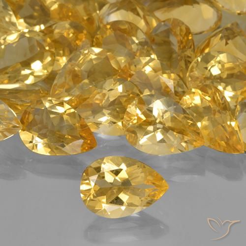 1.63ct Natural Dorado Citrino, En forma de pera, VVS-VS