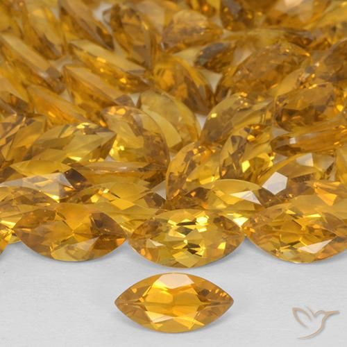 0.47ct Natural Dorado naranja Citrino, Marquesa, VVS-VS