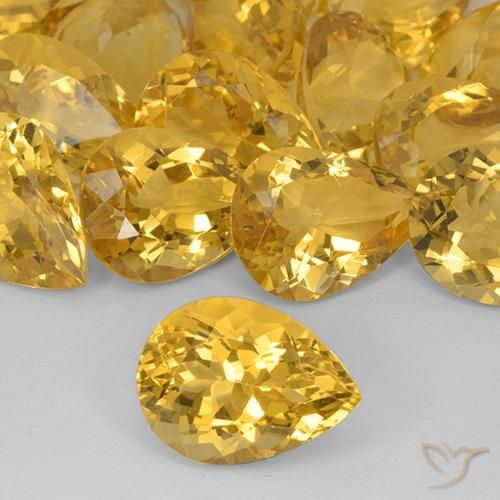 7.55ct Natural Dorado medio Citrino, En forma de pera, VVS-VS