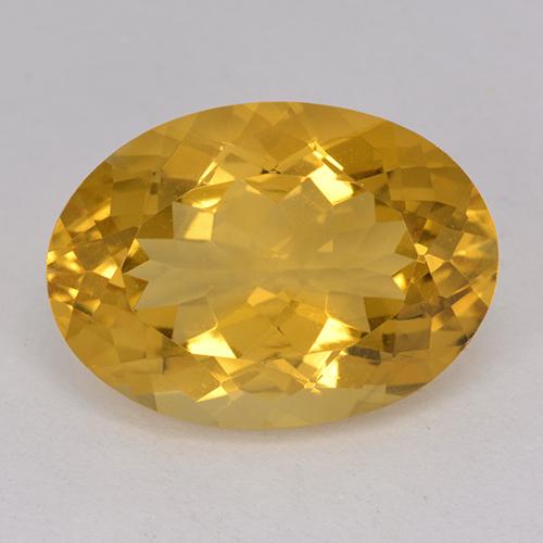 12.25ct Natural Naranja dorado intenso Citrino, Ovalada, VVS