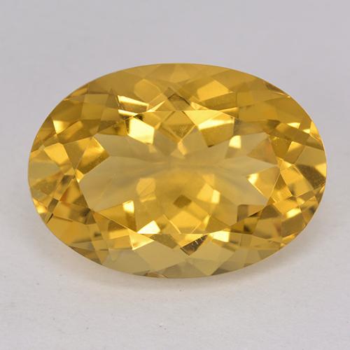 Citrino dorado natural de 12,00 ct, corte óvalo, VVS