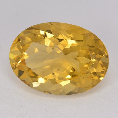 Citrino dorado natural de 12,00 ct, corte óvalo, VVS