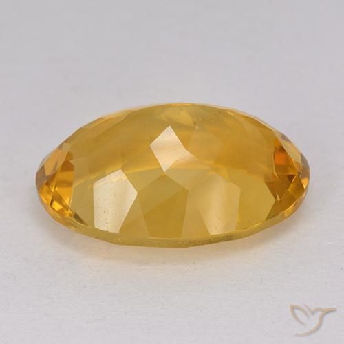 Citrino dorado natural de 11,63 ct, corte óvalo, VVS