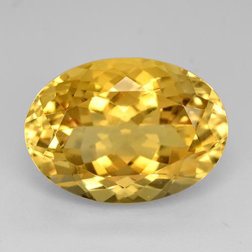 Citrino Dorado amarillo natural de 12.83 ct, Corte Óvalo, VVS