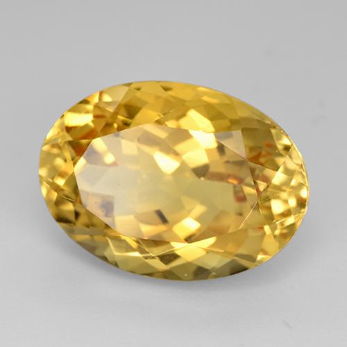 Citrino Dorado amarillo natural de 12.83 ct, Corte Óvalo, VVS