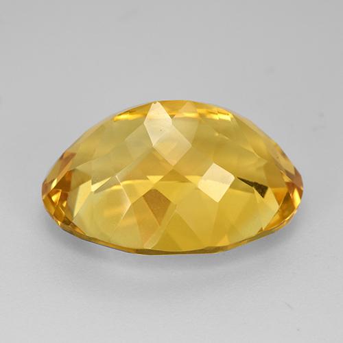 Citrino Dorado amarillo natural de 12.83 ct, Corte Óvalo, VVS