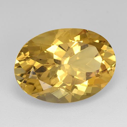 Citrino dorado natural de 11,48 ct, corte óvalo, VVS