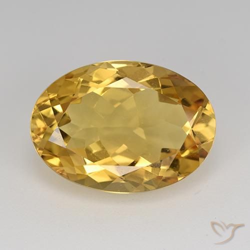 11.54ct Natural Dorado medio Citrino, Ovalada, VVS