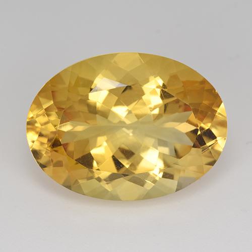 Citrino dorado natural de 16,45 ct, corte óvalo, VVS