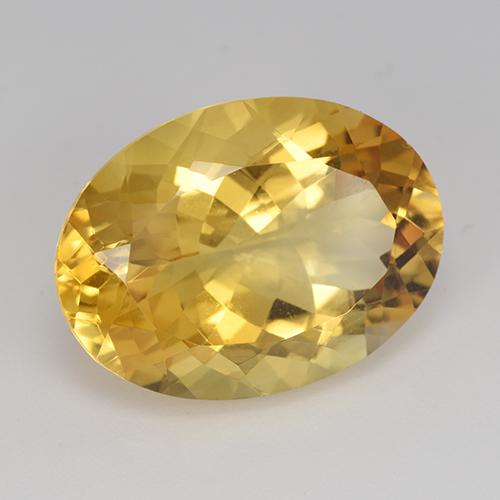 Citrino dorado natural de 16,45 ct, corte óvalo, VVS