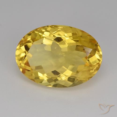 Citrino Dorado natural de 12.08 ct, Ovalada, VVS