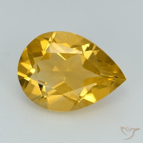 2.23ct Natural Dorado Citrino, En forma de pera, VVS-VS