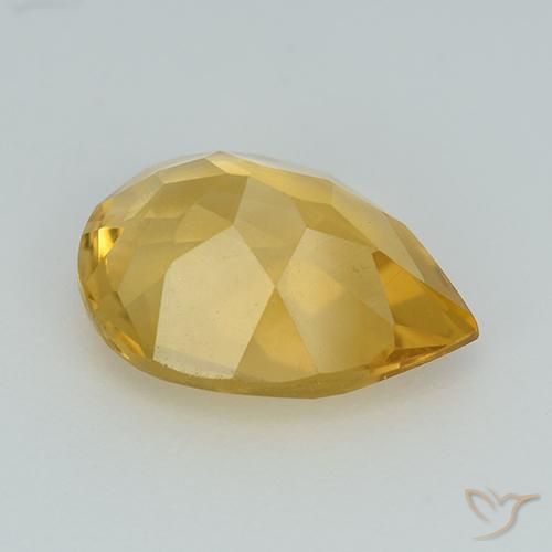Citrino Dorado natural de 2.23 ct, En forma de pera, VVS-VS