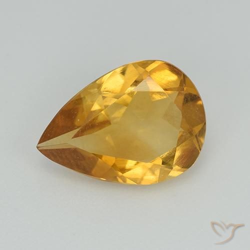 2.02ct Natural Dorado oscuro Citrino, En forma de pera, VS